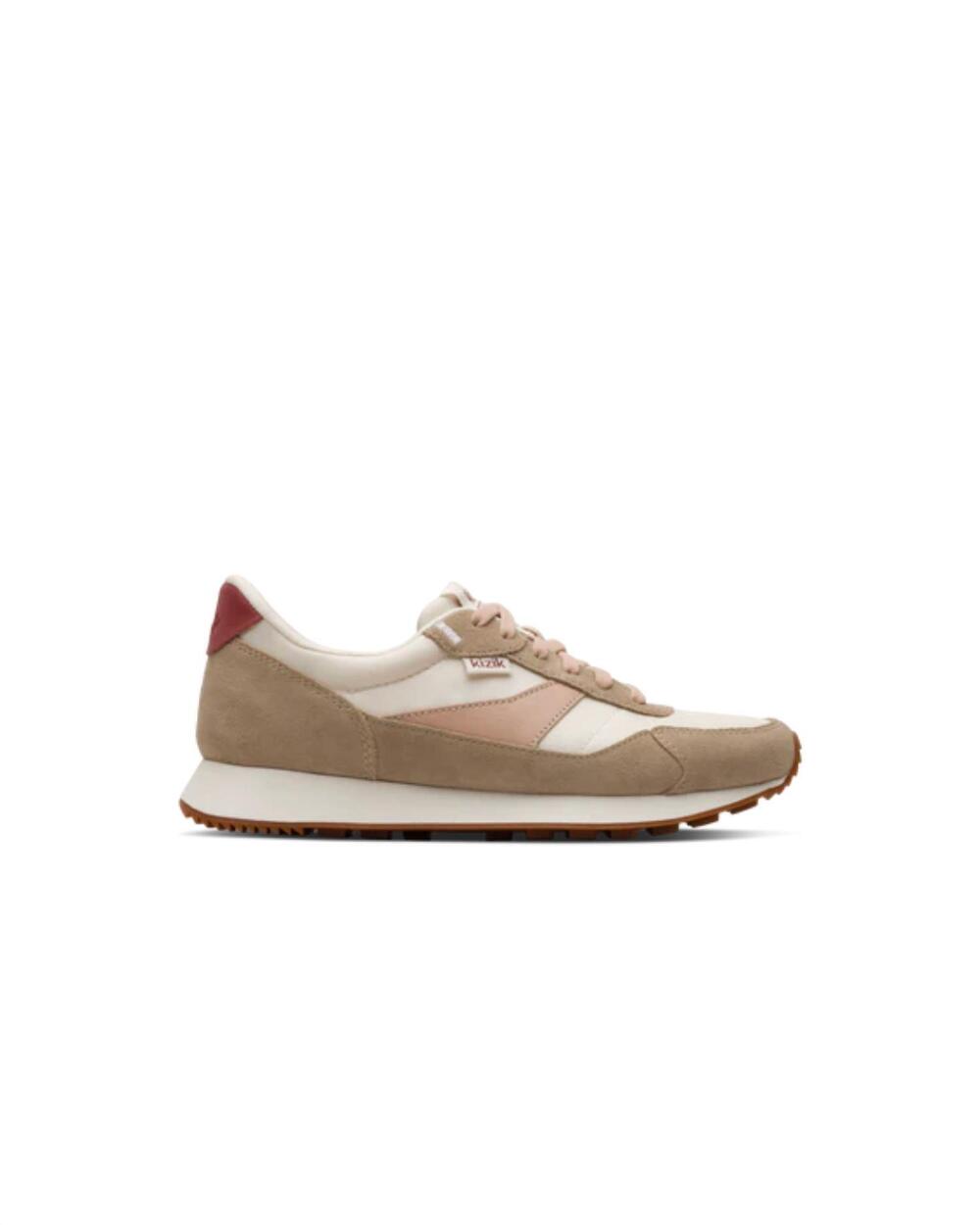 NEW KIZIK women's siena sneakers in pristine/warm taupe